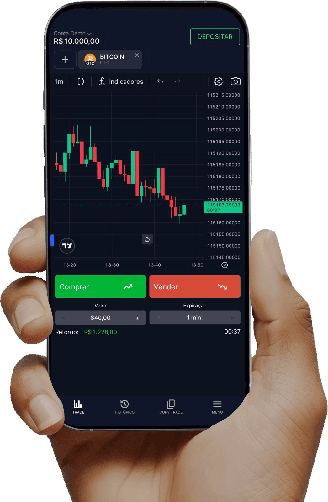 App mobile da plataforma